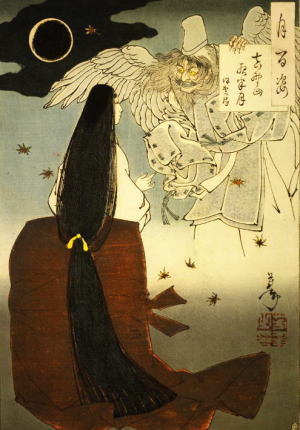 月百姿　吉野山夜半月　伊賀局 (つきの百姿) https://dl.ndl.go.jp/pid/1306343