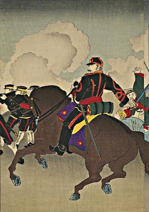 牙山ニ日本兵大勝利之図 国立国会図書館デジタルコレクション
