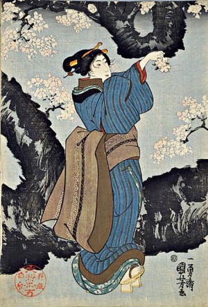 国立国会図書館デジタルコレクション「夜の桜」を加工して作成