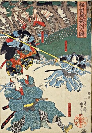 国立国会図書館デジタルコレクション「伊賀越敵討の図」を加工して作成