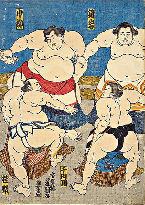 国立国会図書館デジタルコレクション「東ノ方土俵入之図」を加工して作成