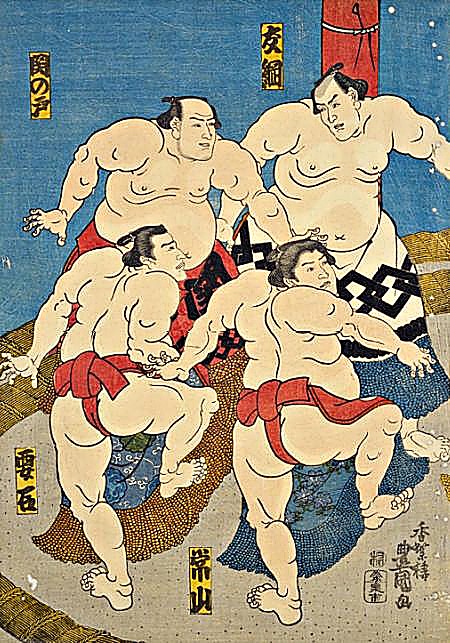国立国会図書館デジタルコレクション「東ノ方土俵入之図」を加工して作成