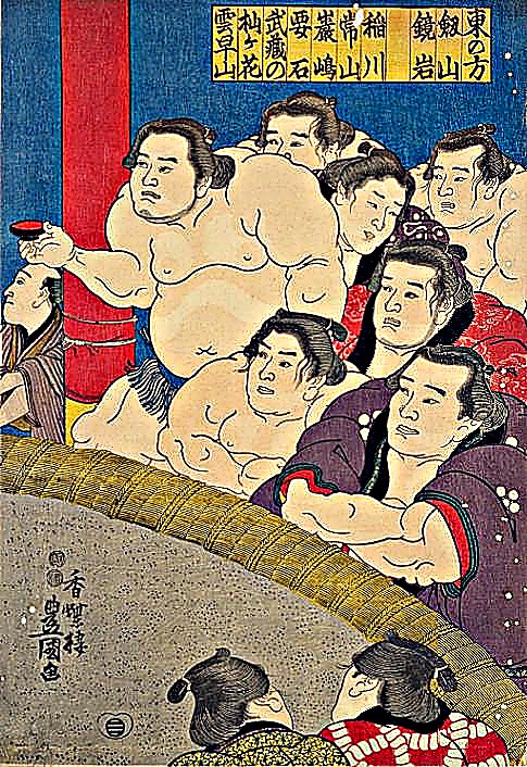 国立国会図書館デジタルコレクション「大相撲繁栄之図」を加工して作成