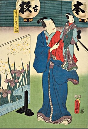 国立国会図書館デジタルコレクション「同じくおれん・杉本抱お梅・かむろたけの・松賀屋孫三郎・井筒粂之助」を加工して作成