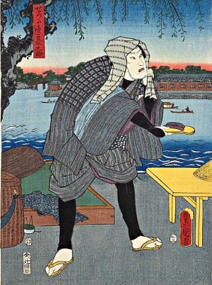 国立国会図書館デジタルコレクション「女太夫なこよ・女太夫おとら・阿古木源之丞・せつた直し長五郎」を加工して作成