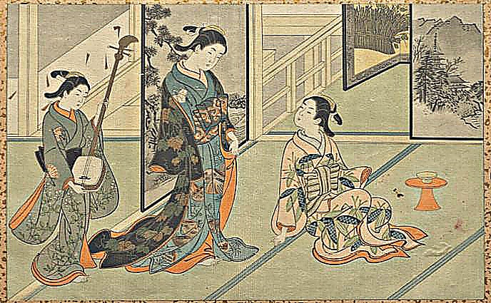  国立国会図書館デジタルコレクション「西川祐信古代美人画譜」を加工して作成