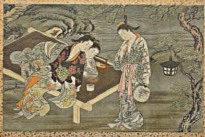  国立国会図書館デジタルコレクション「西川祐信古代美人画譜」を加工して作成